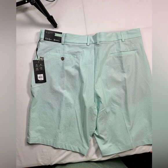 NWT Walter Hagen Men’s Perfect 11 Seersucker 10” Golf Shorts Green - Size 42 - Picture 8 of 8